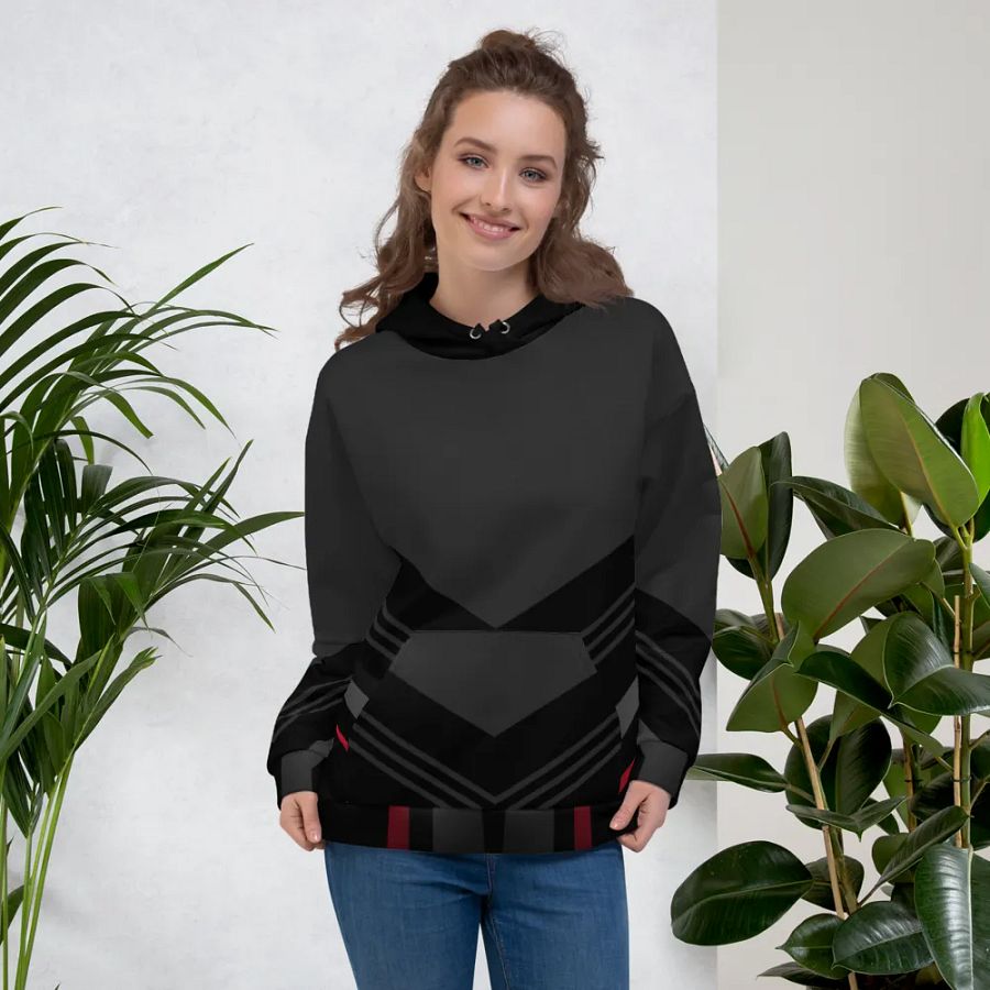 Symmetry in Red Unisex Hoodie product image (5)