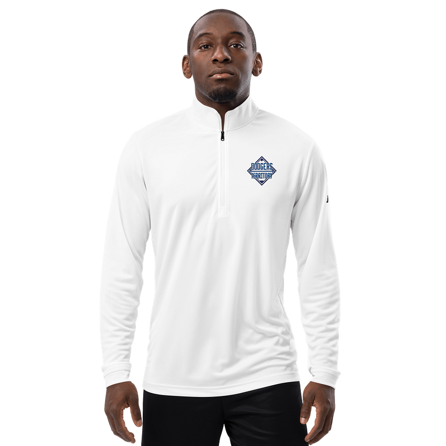White Adidas Lightweight Quarter-Zip Pullovers product image (3)