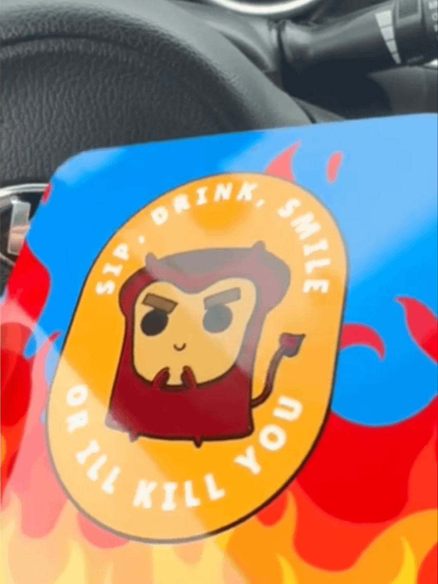 Sip, Drink, SMILE passive aggressive coaster product image (1)