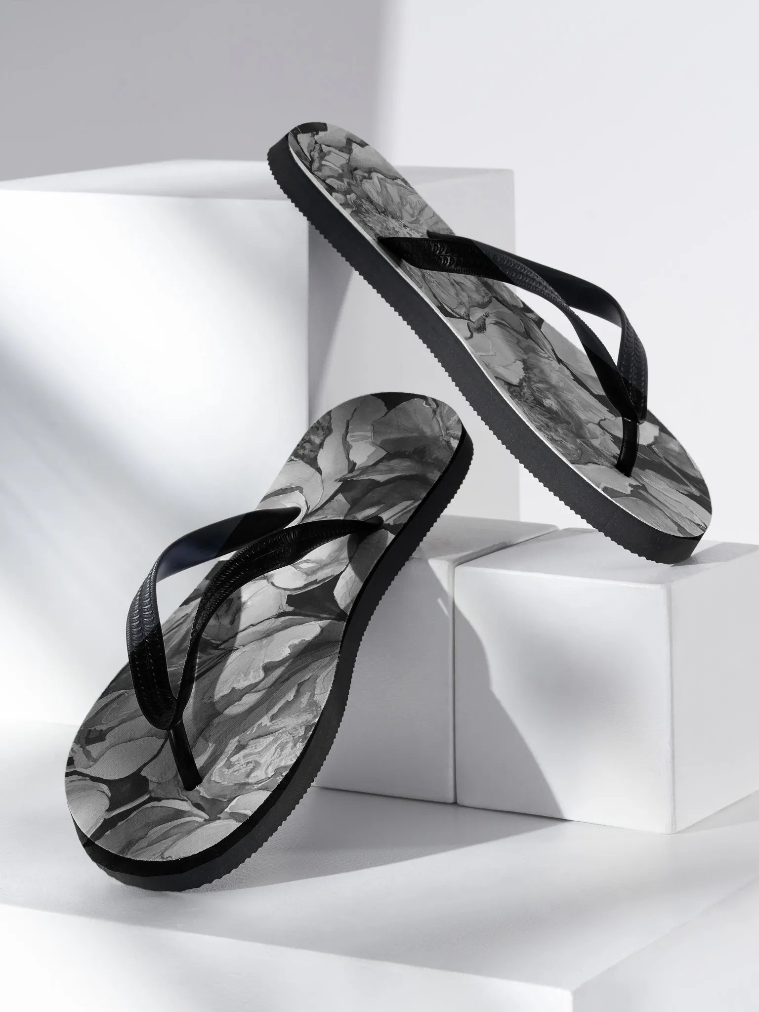 B&W Peonies - Flip-Flops product image (2)