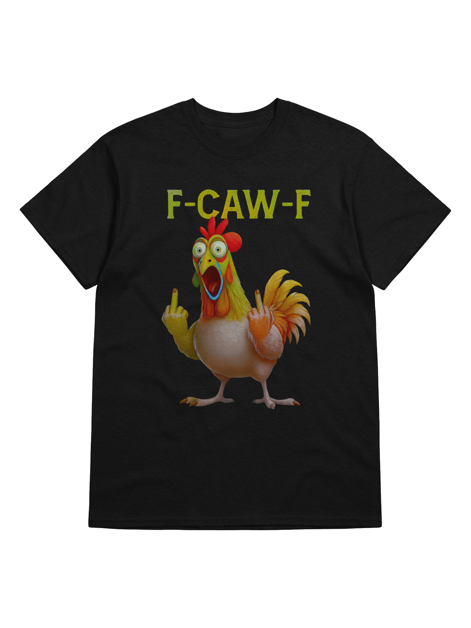 FUNNY ROOSTER T-SHIRT – BIG ROOSTER GRAPHIC TEE WITH “F-CAW-F” SLOGAN – FARM HUMOR SHIRT, GAG GIFT product image (51)