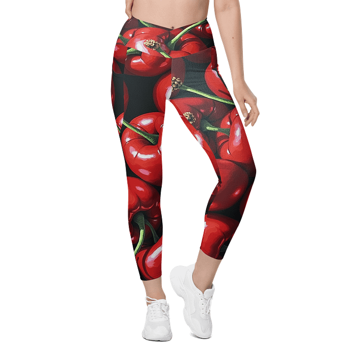 Barry Grady Cherries Crossover Leggings with Pockets product image (1)