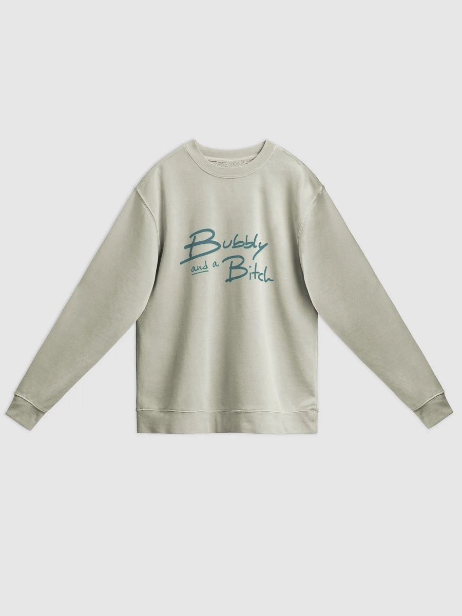 Bubbly and a B*tch (fir shadow design) printed pigment crewneck product image (5)