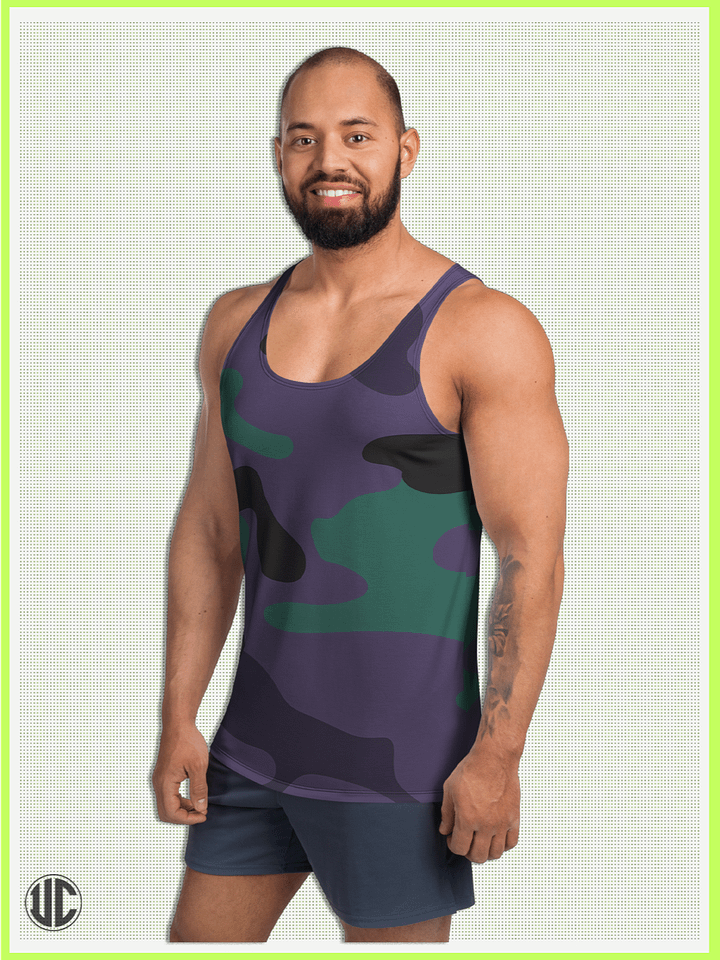 Midnight Purple Camo – Men’s Tank Top product image (1)