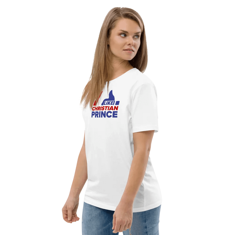 I Like Christian Prince, Red, Blue, White On Black T-Shirt product image (8)