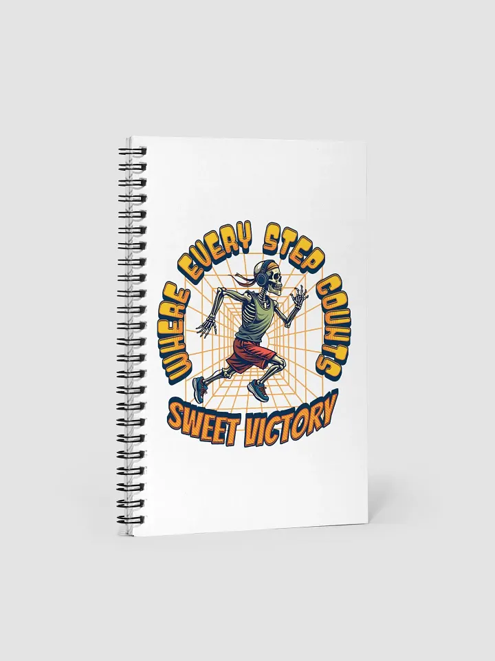 Where Every Step Counts Sweet Victory Runner Skeleton Spiral Notebook product image (2)