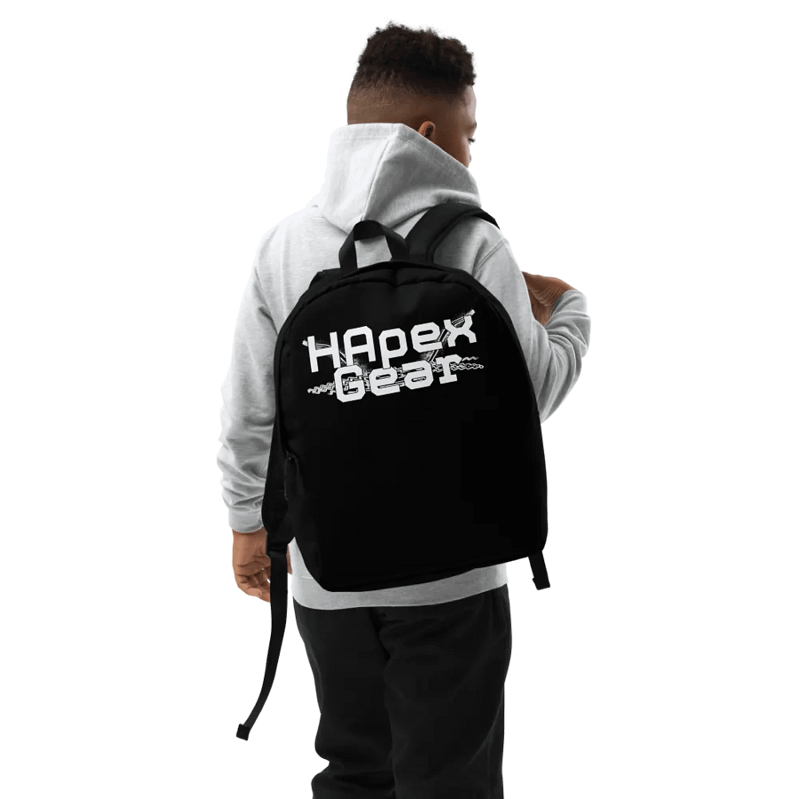 Minimalist Backpack - Black - White HApex Gear Black Logo product image (9)