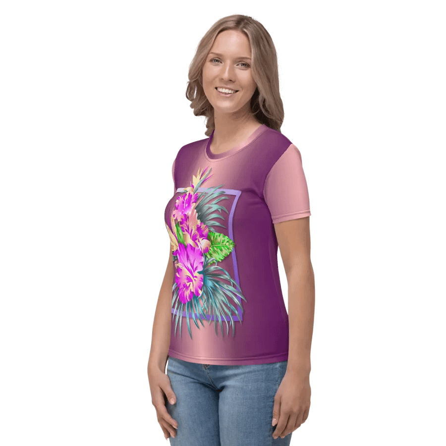 Tropical Floral All Over Print T-shirt product image (3)