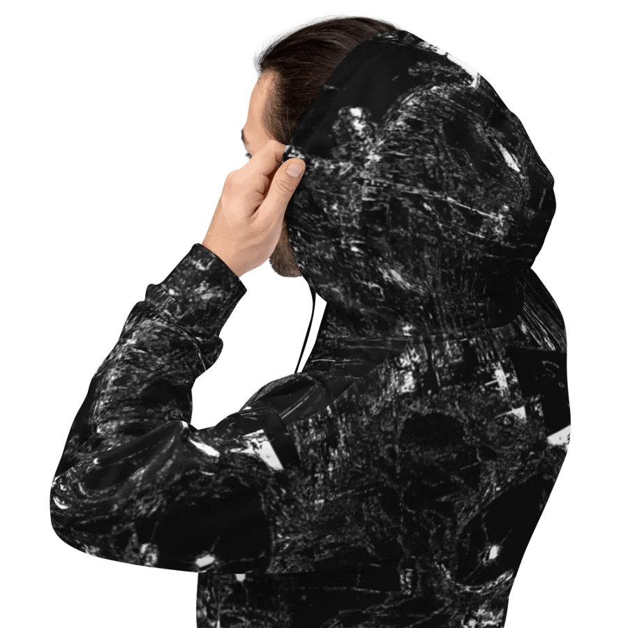 Distorted Chaos All-Over Print Recycled Unisex Hoodie Sublicolor 140 product image (3)