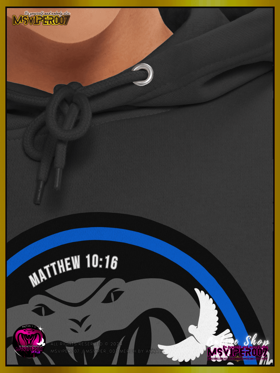 Hoodie - "MsViper_007™ Brand Classic" [blue/blk emblem] - Streetwear/Active Hoodie By Anna H. product image (7)