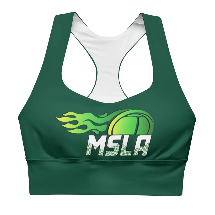 MSLA Green Longline Sports Bra product image (1)
