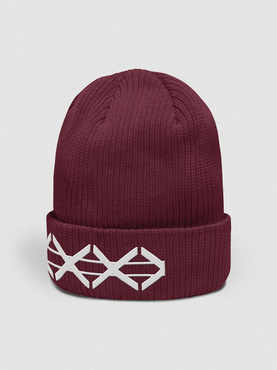 White XXX Ribbed Beanie product image (2)