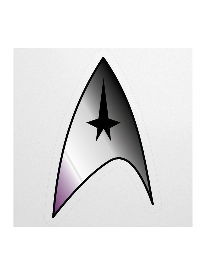 Asexual Pride Gradient Starfleet Sticker product image (1)