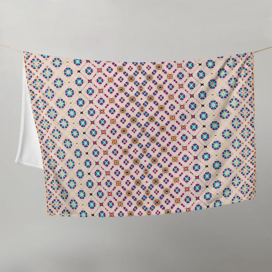 Seamless Metamorphosis Hearts & Stars Patterned Throw Blanket product image (10)