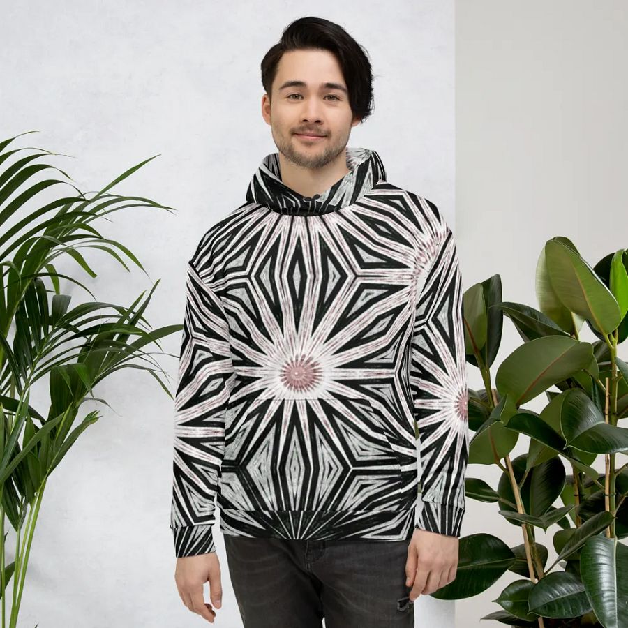 Abstract Coloured Modern Circles Unisex Pull Over Hoodie product image (8)