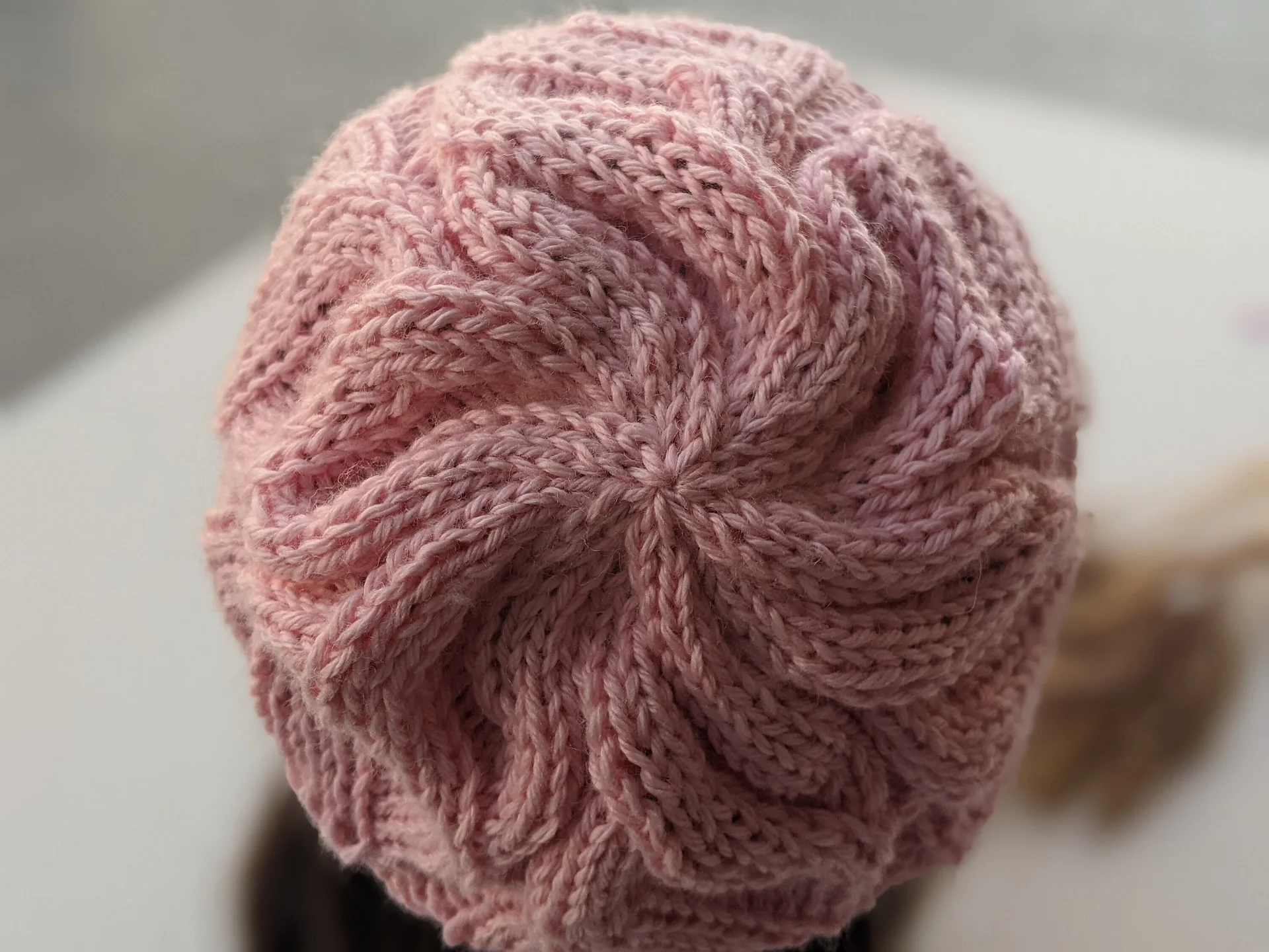 Azure Faux Cables Knit Hat Pattern product image (6)