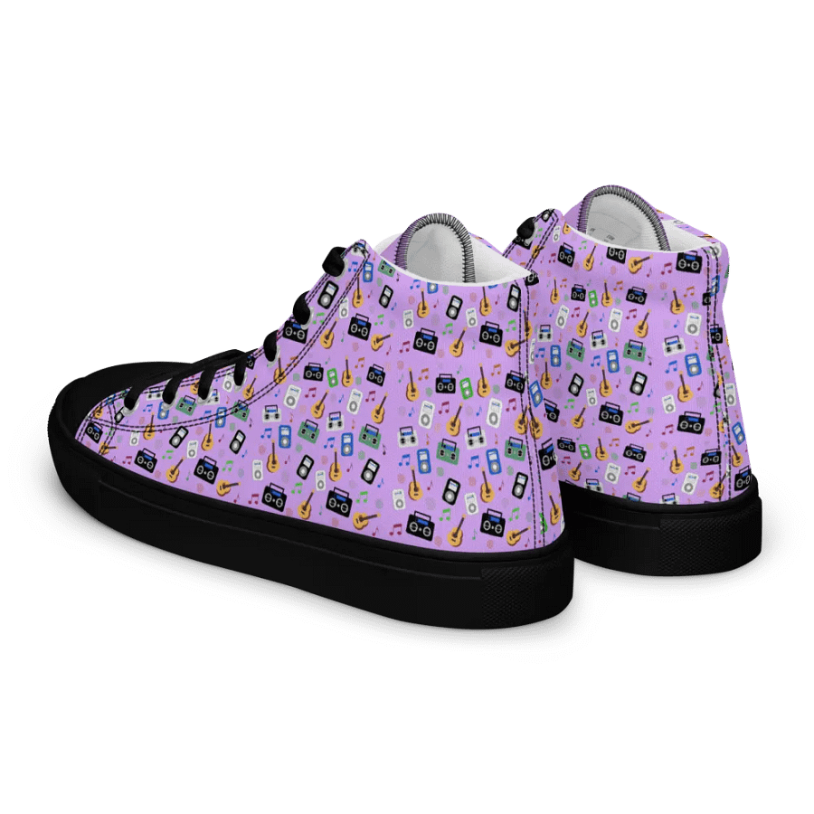 Retro Music Vibes High Top Canvas Shoes product image (6)