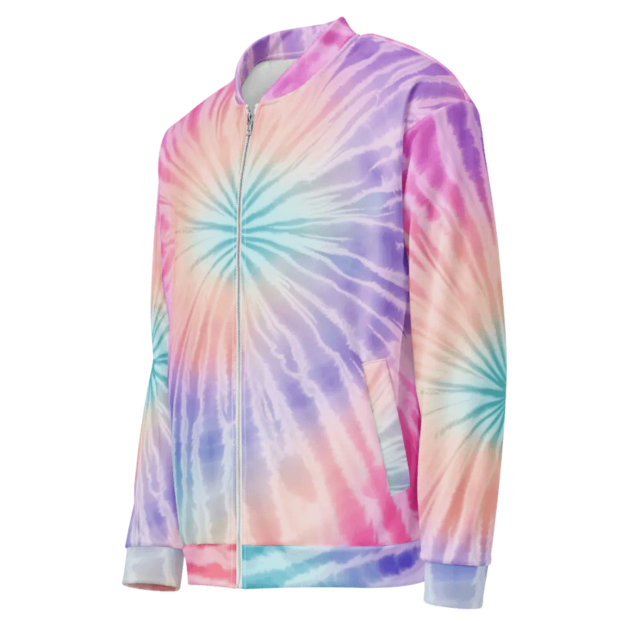Pastel Radiance Tie-Dye Bomber Jacket product image (3)