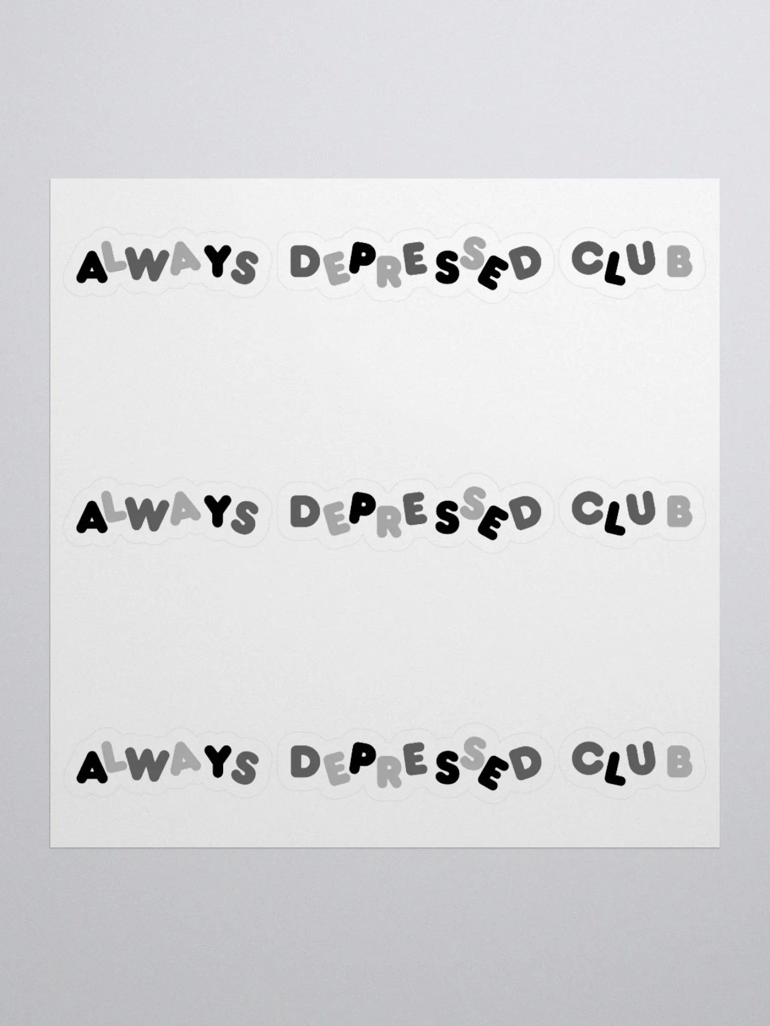 ALWAYS DEPRESSED CLUB Stickers product image (3)