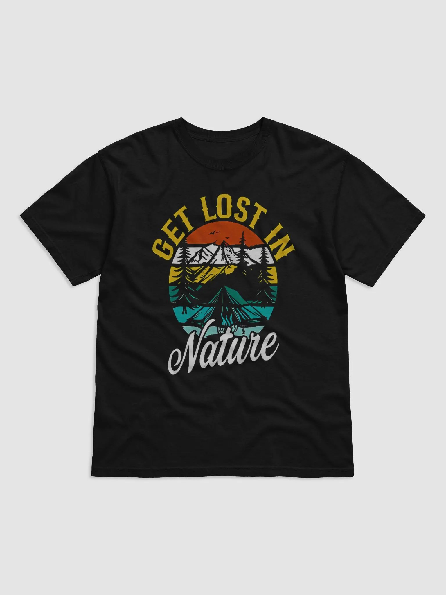 Get Lost in Nature - Retro Adventure Design with Scenic Landscape product image (3)