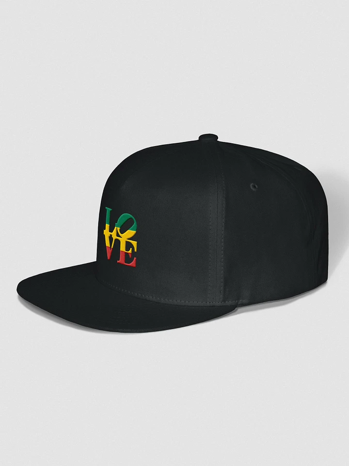 Rasta Love Cotton Twill Flat Bill Cap product image (2)