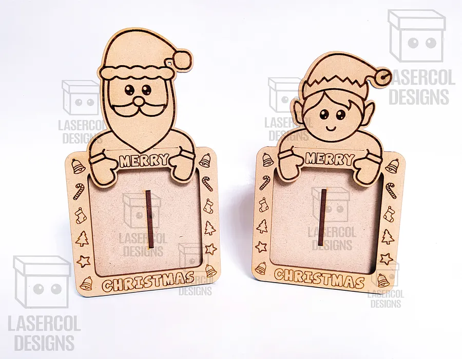 Christmas Ornaments Photo Frame Set 1 - Laser Cut Files product image (7)