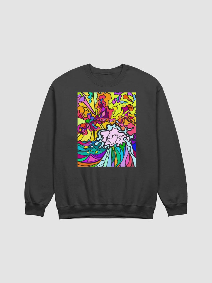 Vibrant Swirls Unisex Crewneck Sweatshirt - Wave at Sunset product image (1)