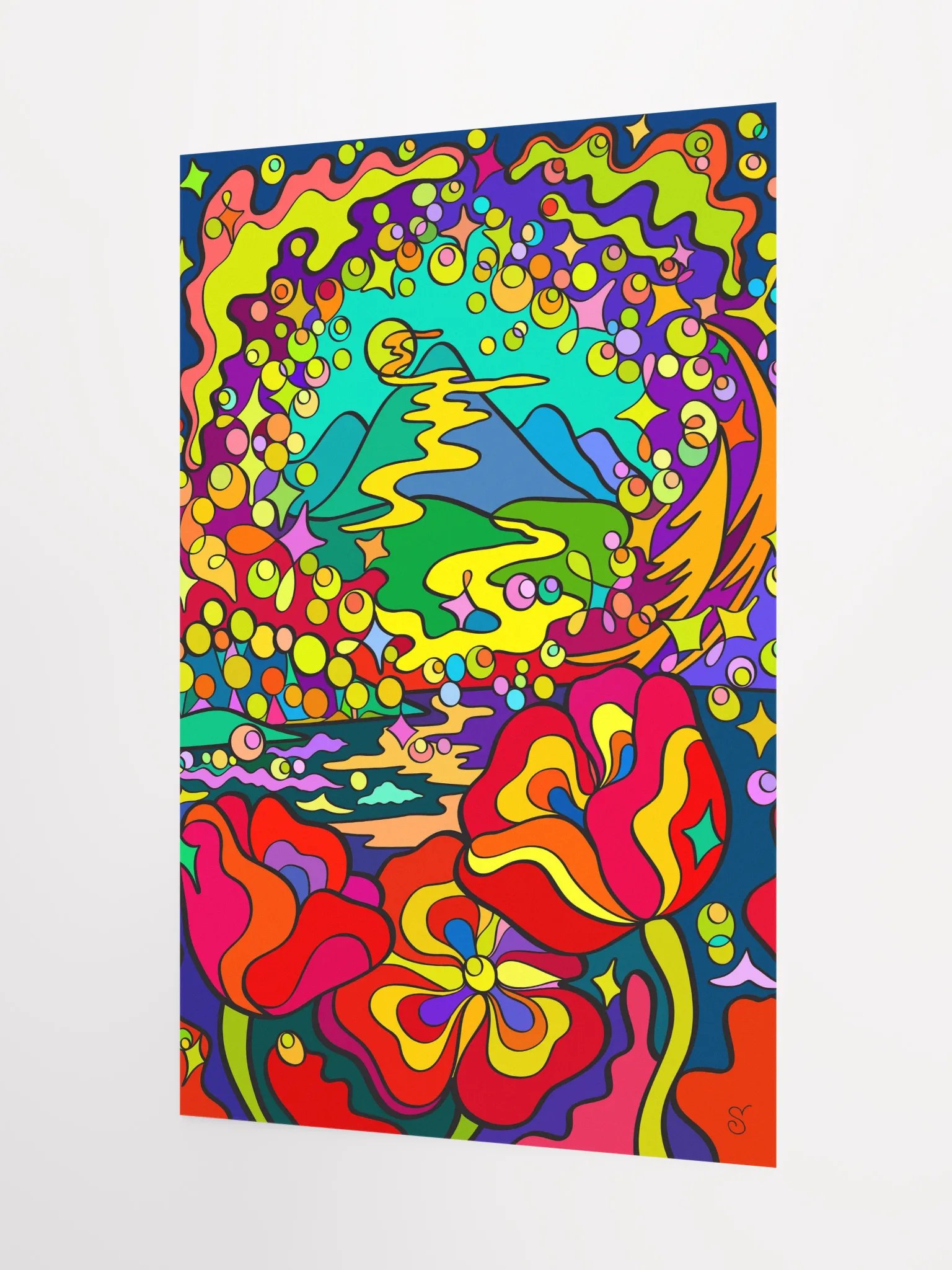 Vibrant Matte Poster Print - Night Poppies product image (3)