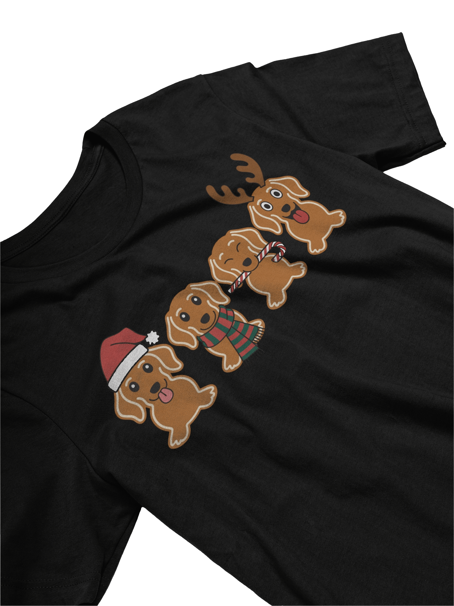 Festive Dachshund Gingerbread Christmas T-Shirt product image (5)