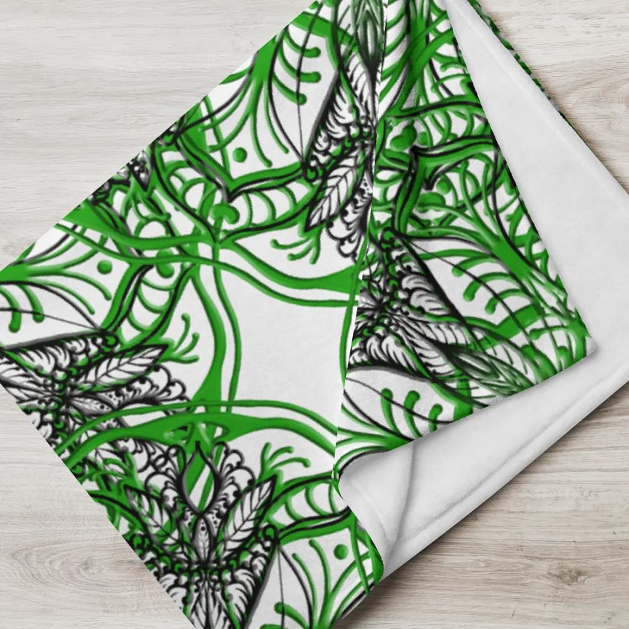 Verdant Kaleidoscope Throw Blanket product image (7)