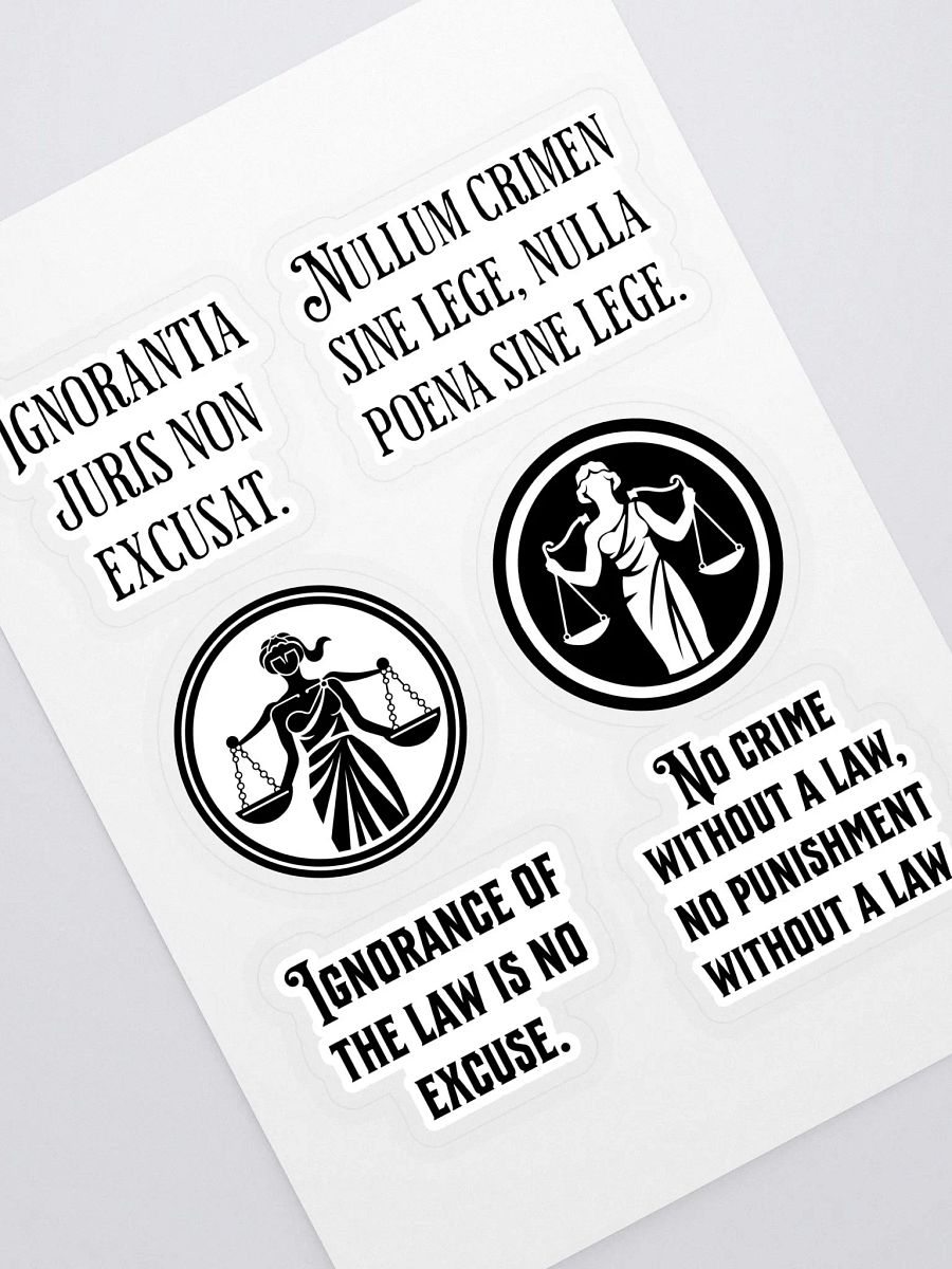 Latin Saying About Law Stickers product image (1)