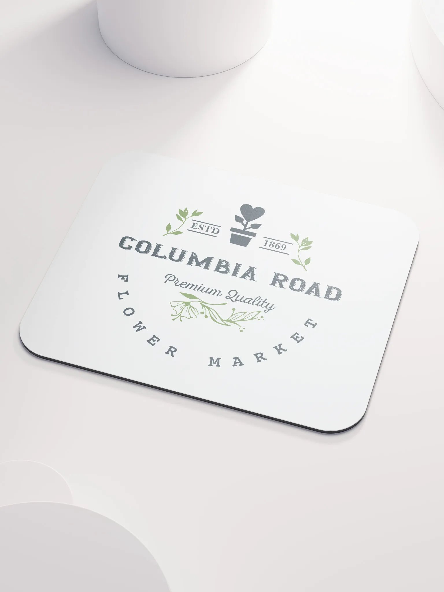 Columbia Road Market Mouse Pad (White) product image (3)
