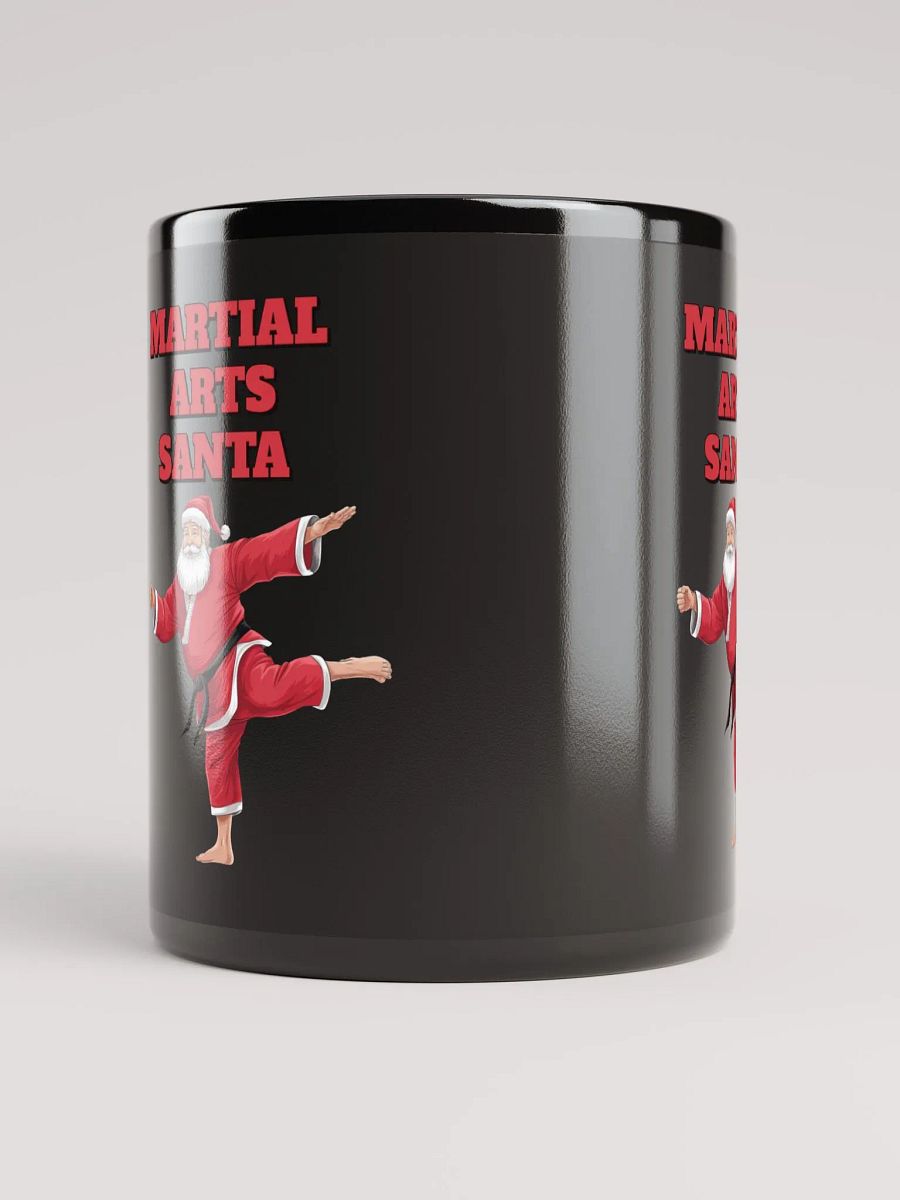 Martial Arts Santa - Funny Christmas Black Mug product image (10)