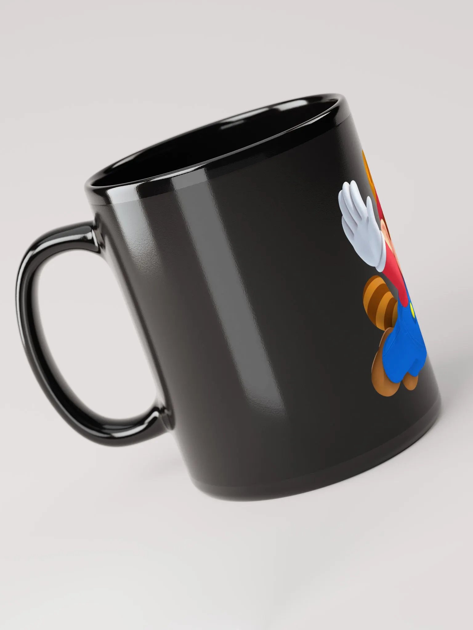 Jumping Mario Black Glossy Mug product image (6)