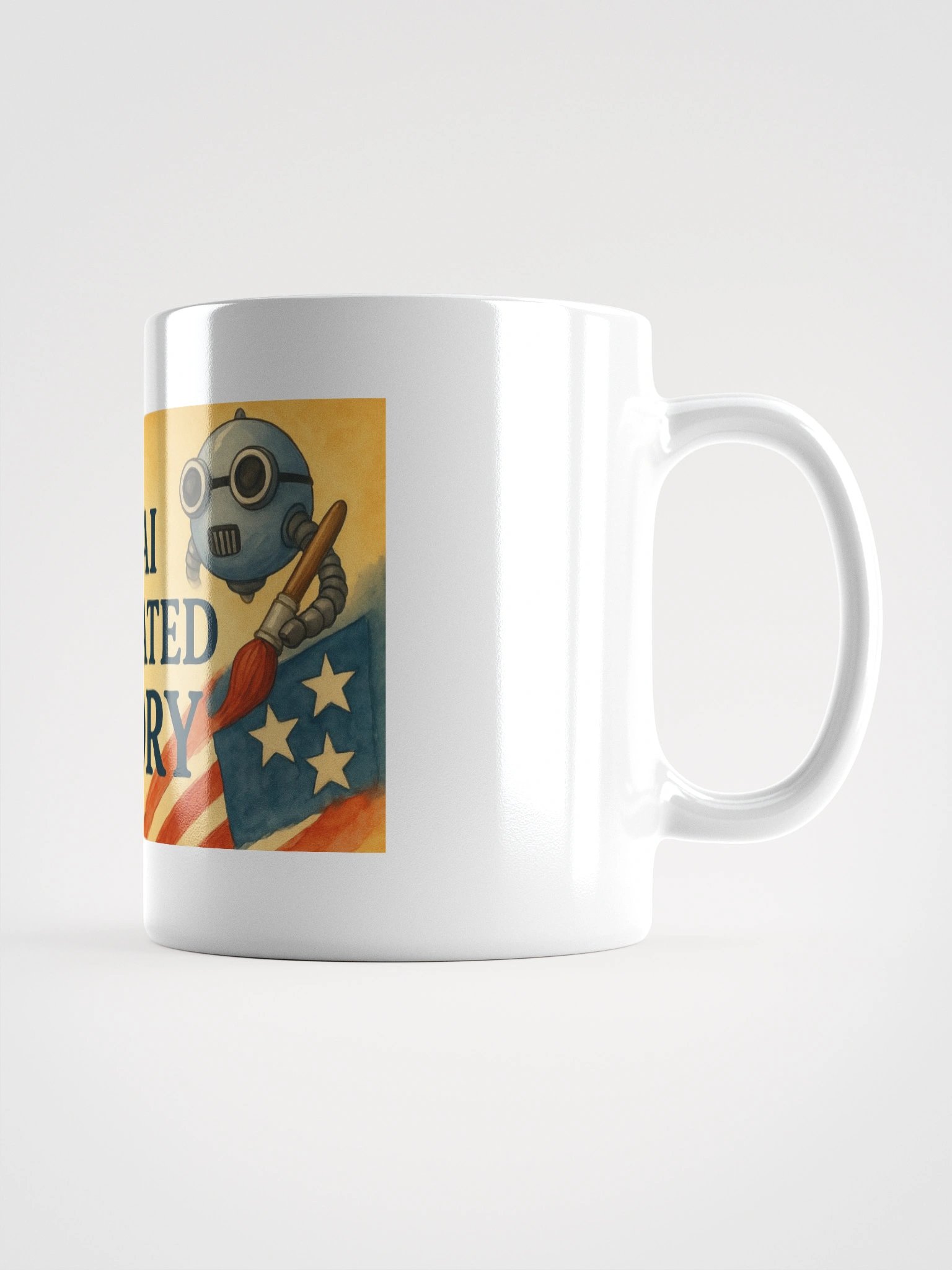 The AI Illustrated History Mug – Vintage Retro Robot product image (2)