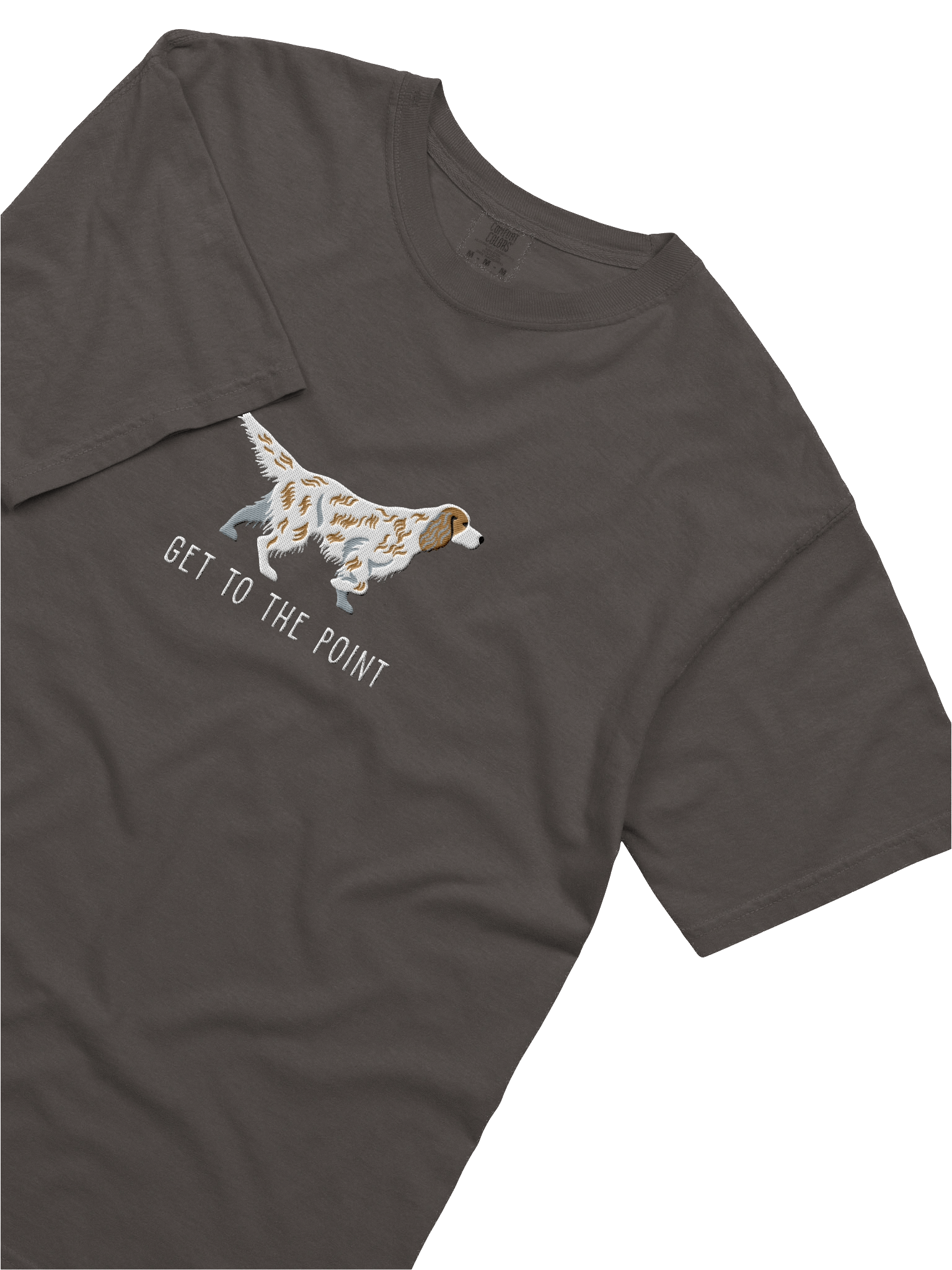 Get to the Point T-Shirt(Embroidered) of an English Setter(Brown Roan) product image (29)