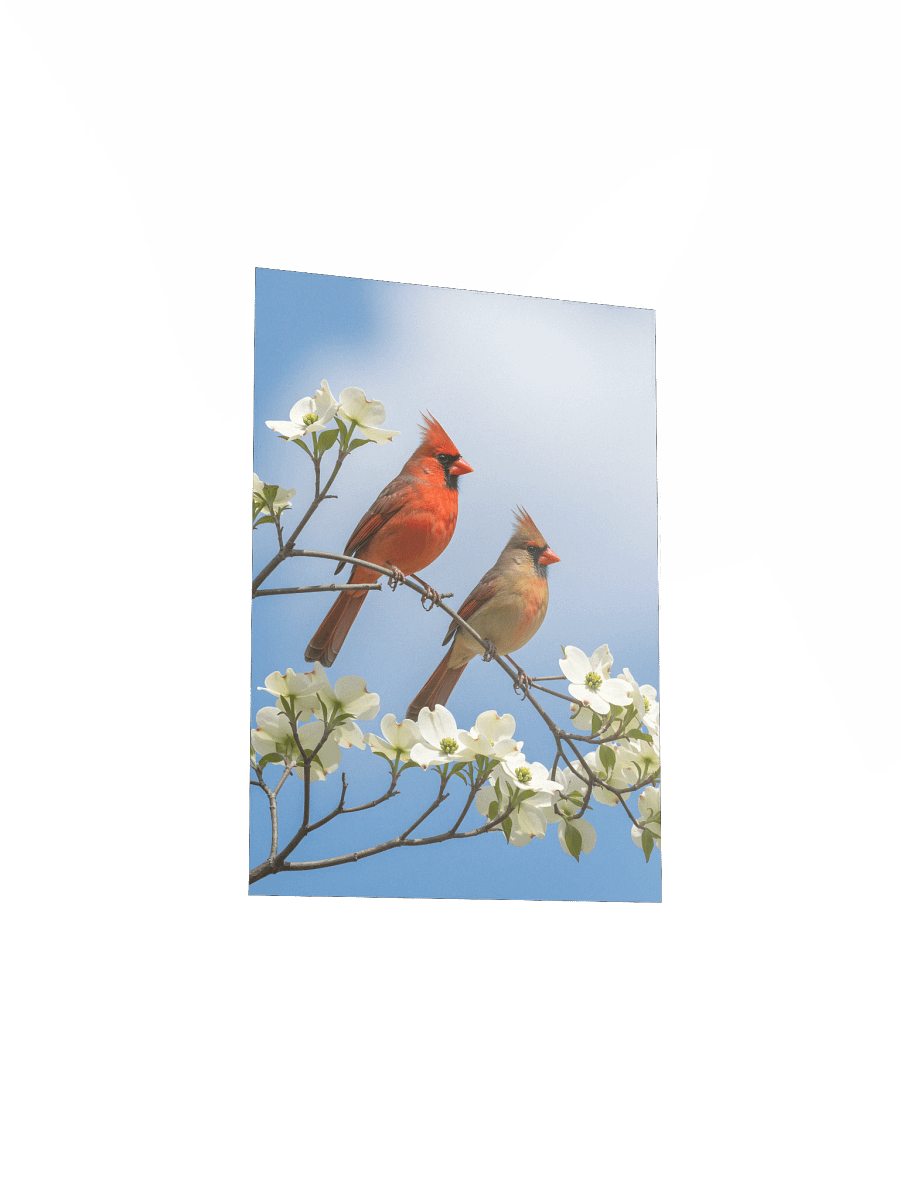 Dogwood Dreamscape: The Cardinal Courtship Poster product image (28)