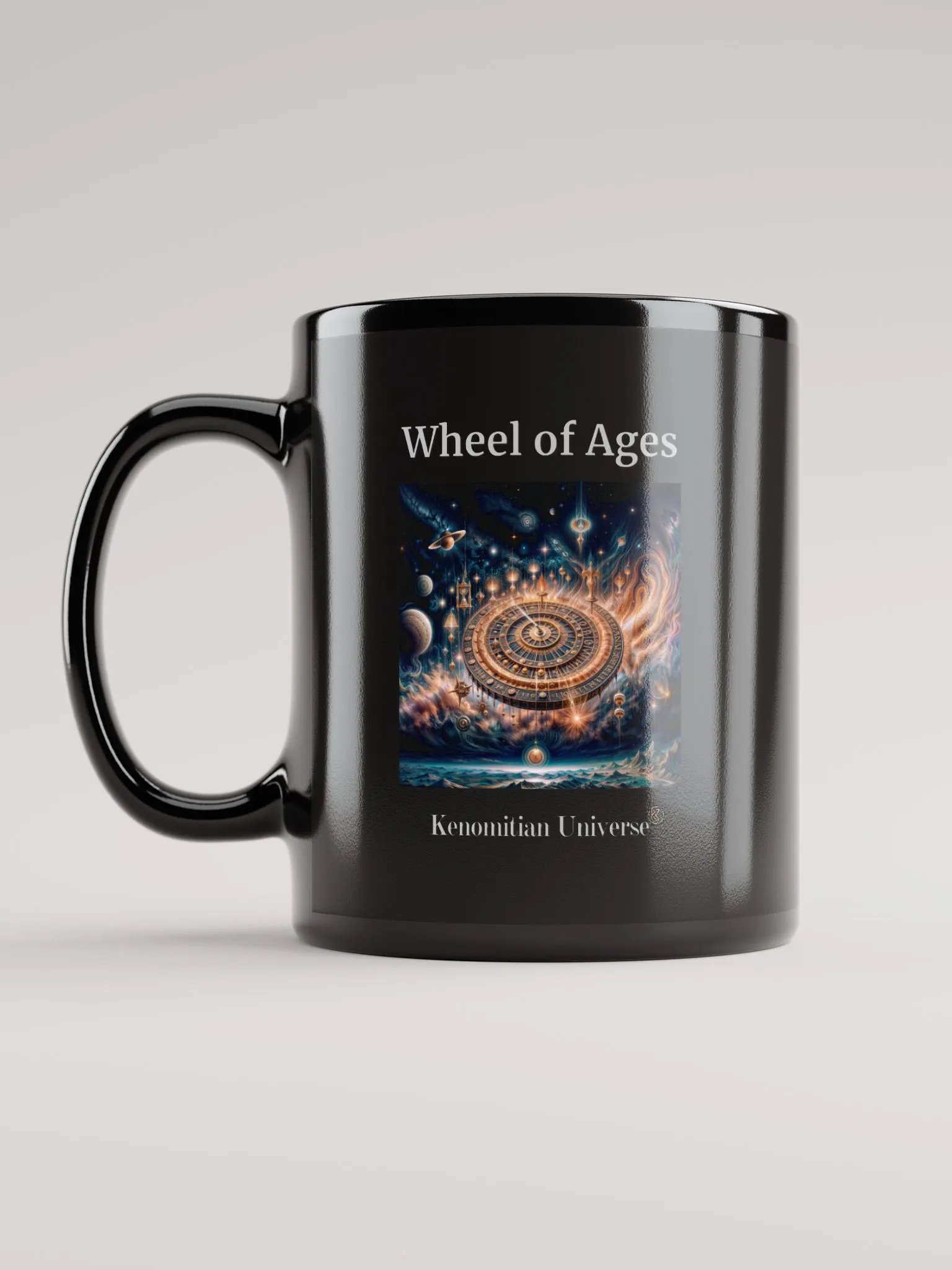 Wheel of Ages | Black Glossy Mug product image (2)
