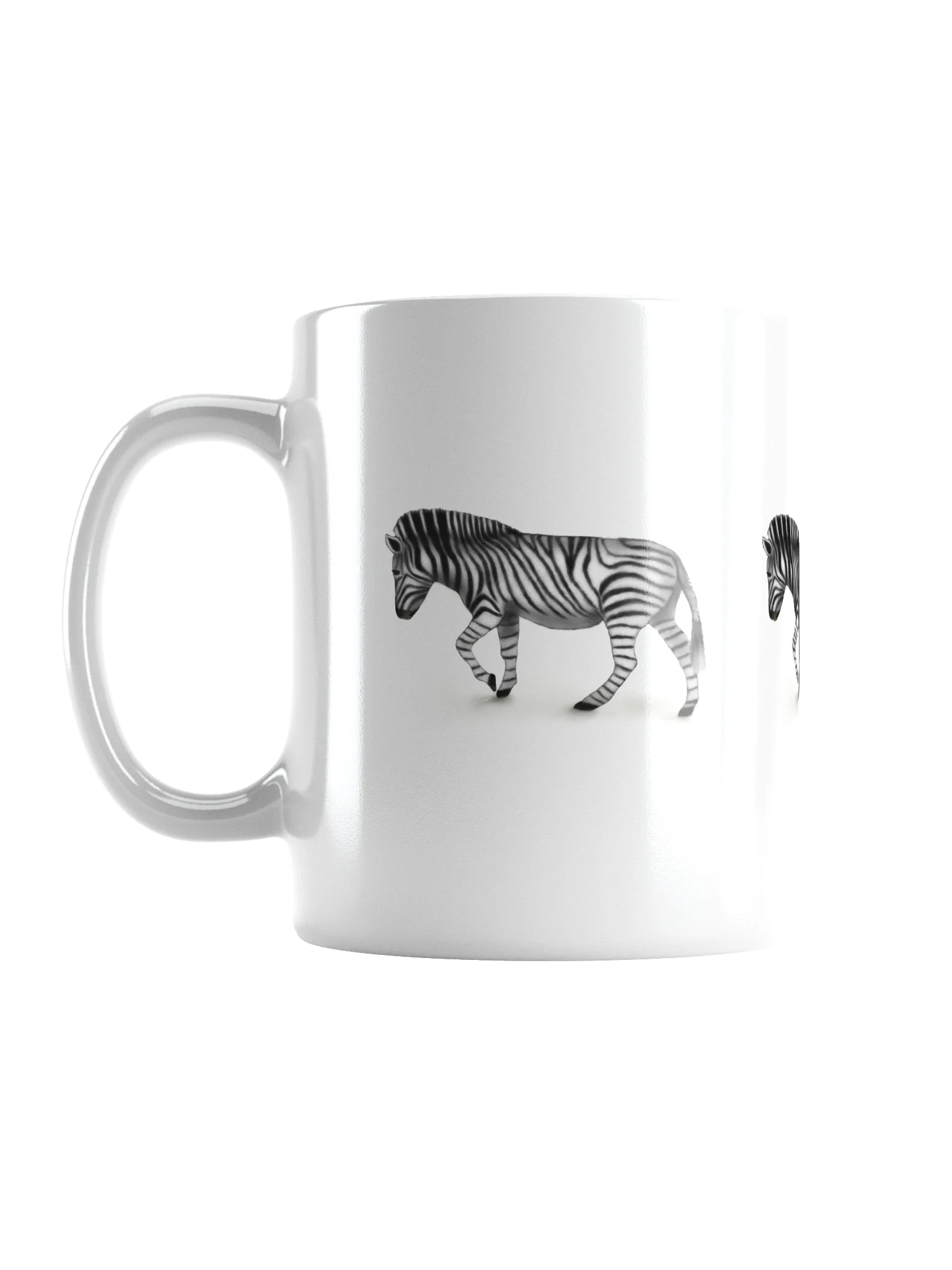 Striped Zebra White Glossy Mug product image (2)