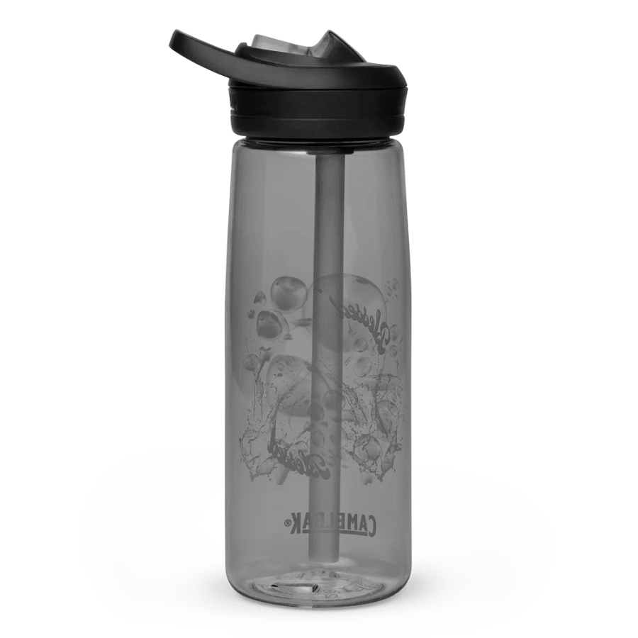 Camelbak water bottelvwith beautiful swirly blue water splash and drops design featuring “Blessed’ product image (4)