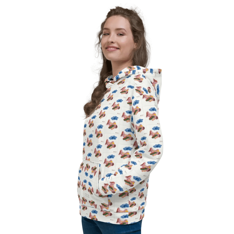 Kid Airplane (All-Over Print Recycled Unisex Hoodie) product image (5)