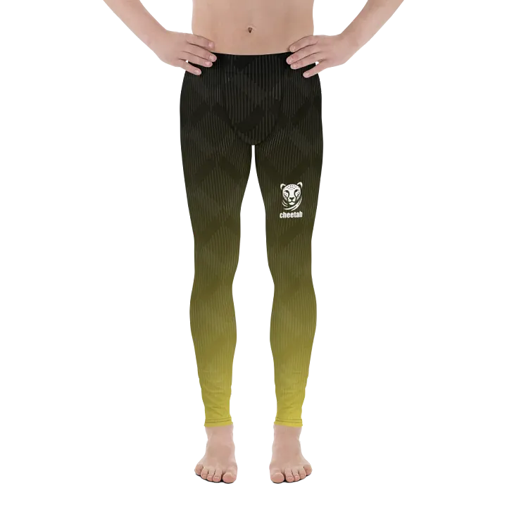 yellow wave male leggings product image (2)