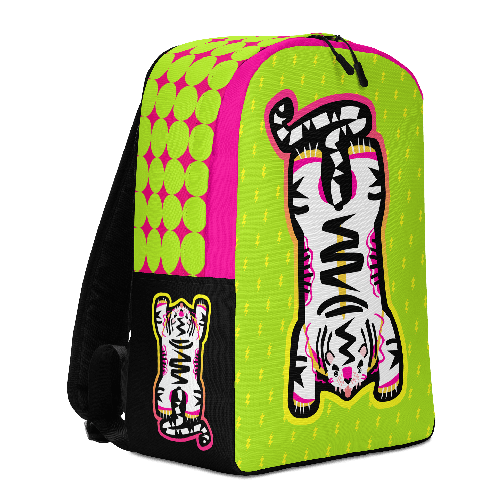 Lime and Pink Tiger Backpack product image (4)