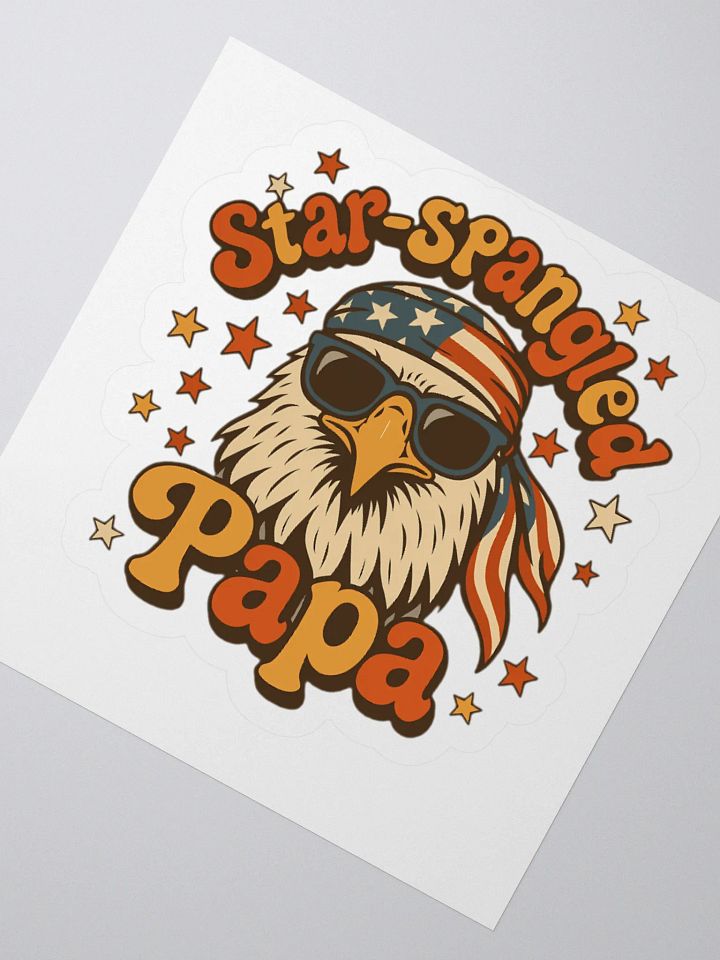 Star-Spangled Papa Eagle Sticker product image (6)