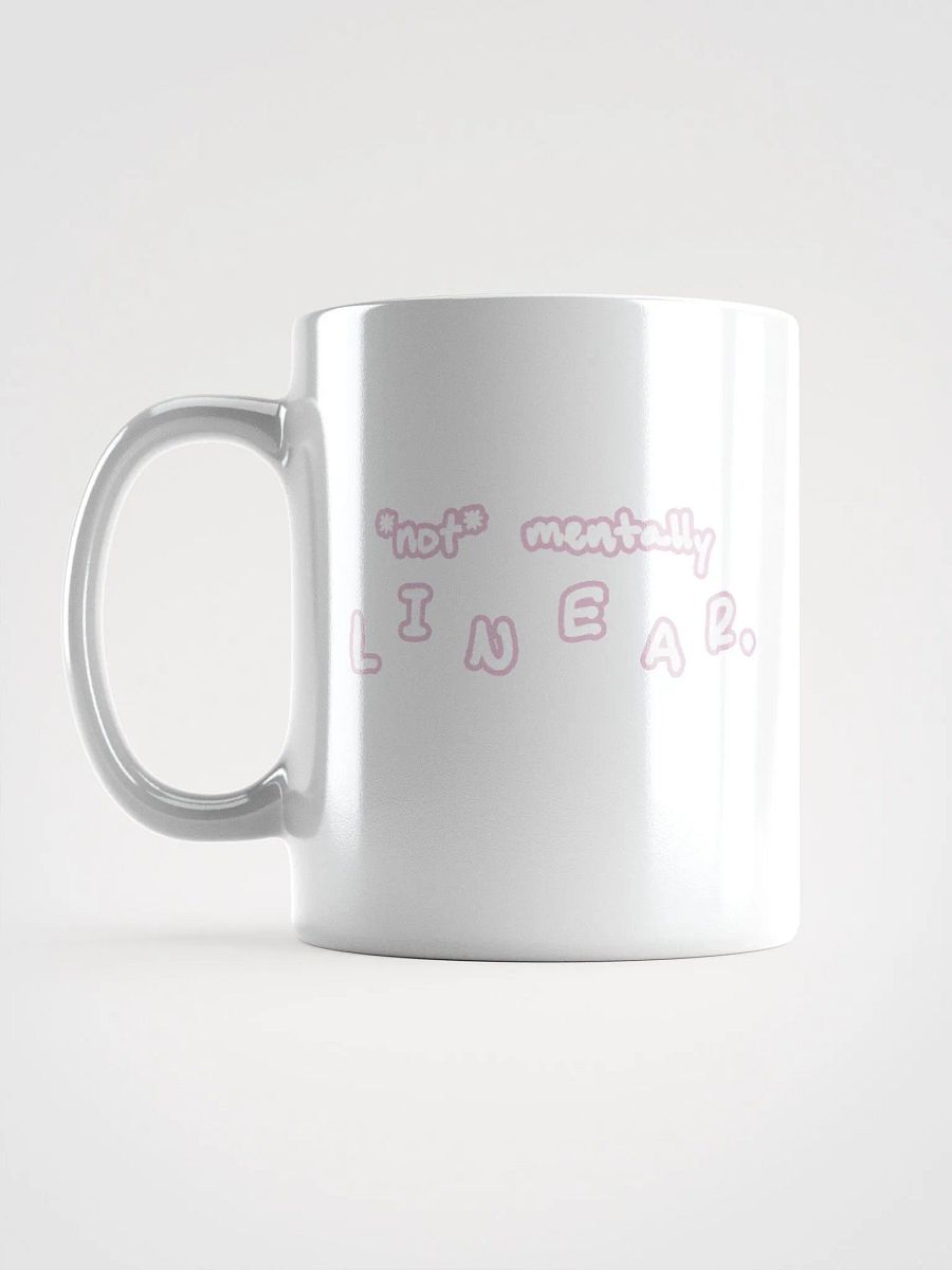 *not* mentally linear (lined design, #E1B9CE) glossy white mug product image (12)