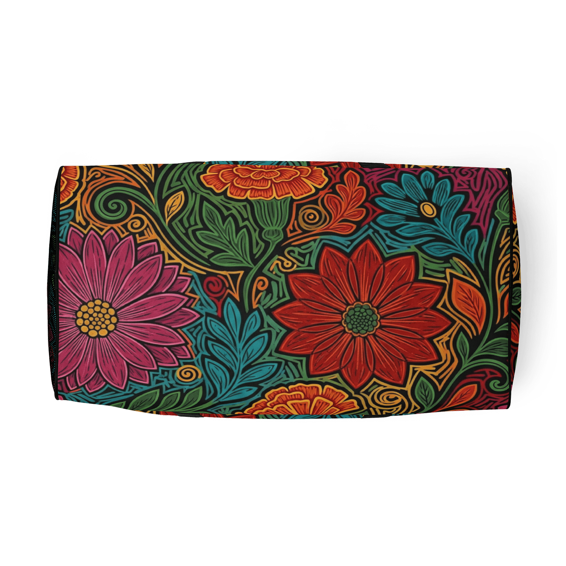 Mexican Floral Symphony All-Over Duffle Bag product image (5)