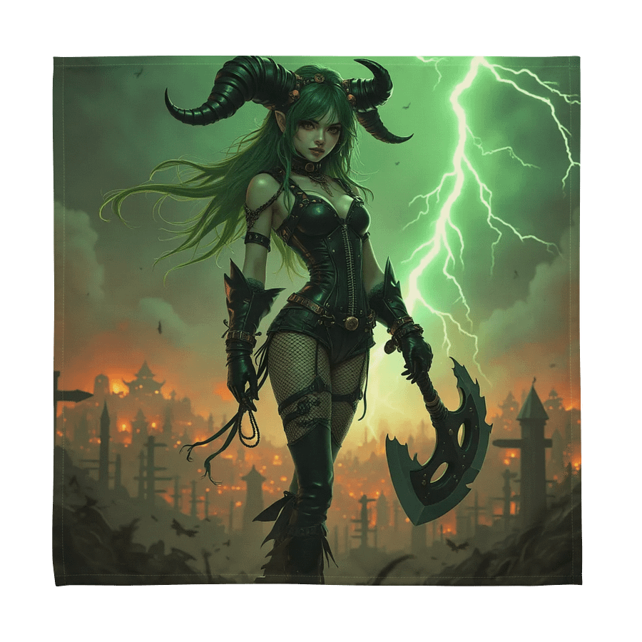 Goth Girl Sea Men Napkins (set of 4) product image (1)