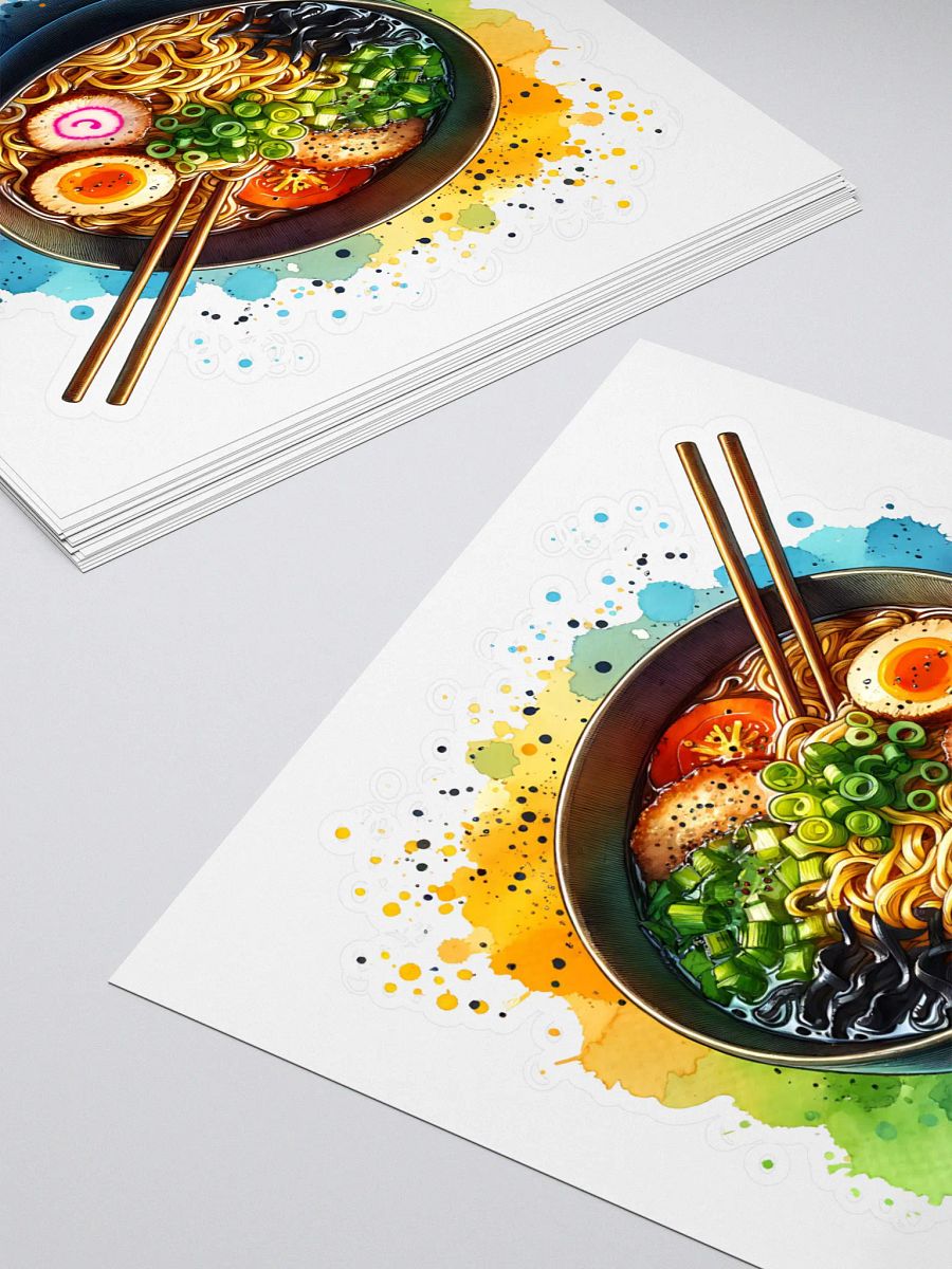 Watercolor Ramen Kiss Cut Sticker product image (4)