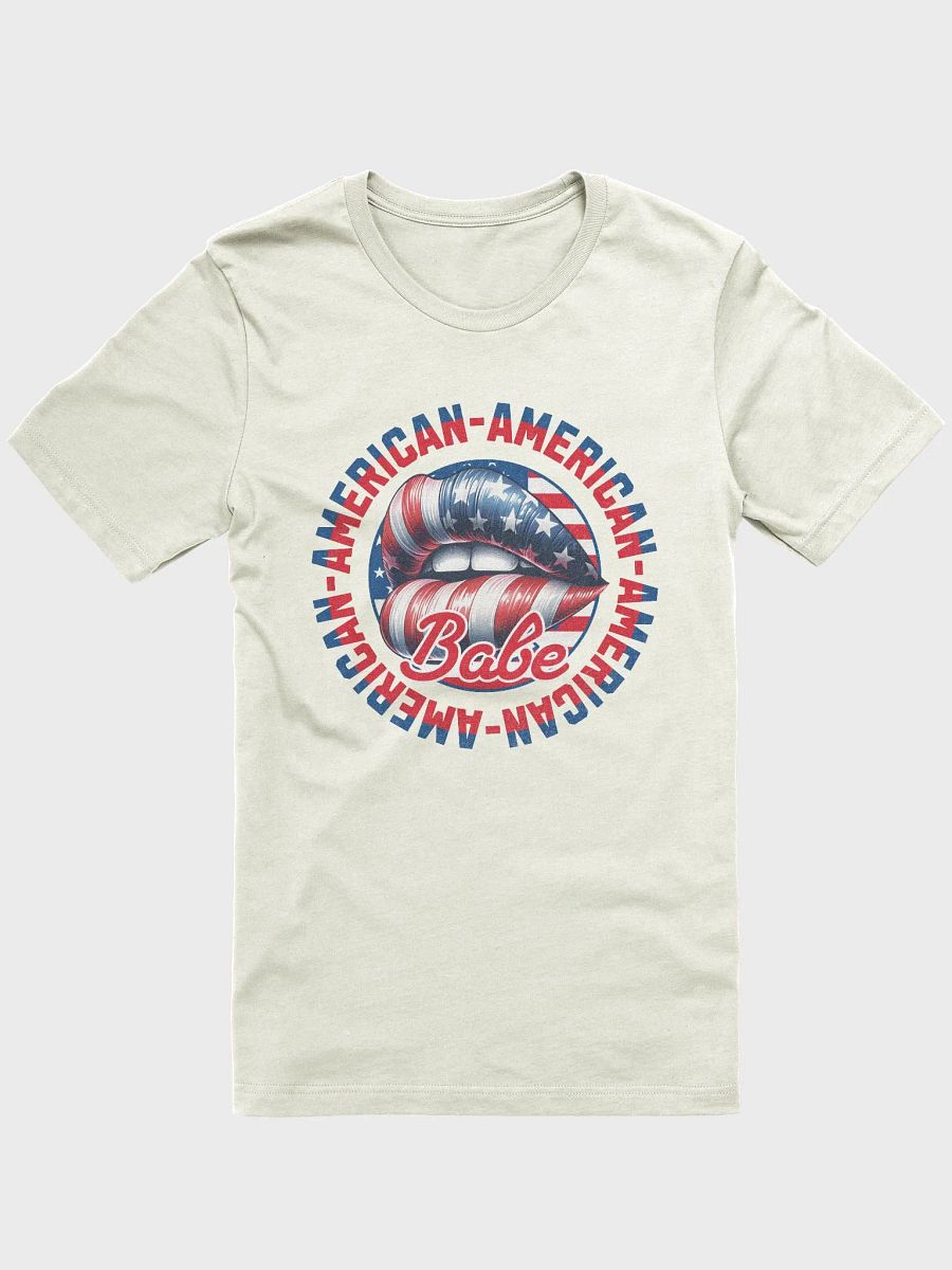 American babe retro shirt, America flag groovy 4th of July Tshirt, America flag lips tee product image (1)