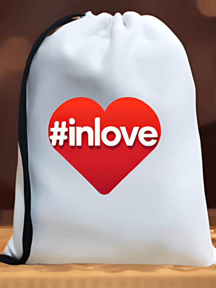 In Love Valentine Sack Sublimation Design – high-quality 300 DPI PNG digital download product image (1)